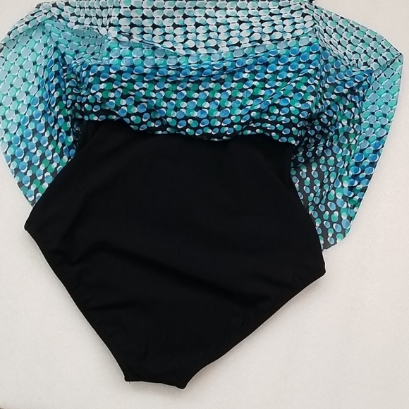 Profile by Gottex Blue & Black Flyaway One piece Swimsuit 8 - Picture 7 of 11